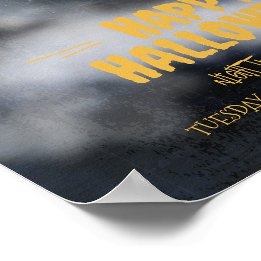 Spooky Halloween uitnodiging, Boo Halloween Party Poster (Hoek)