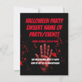 SPOOKY HALLOWEEN UITNODIGING KAART BLOODY RSVP (Voorkant)