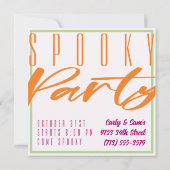 Spooky Halloween Uitnodiging Sjabloon (Achterkant)