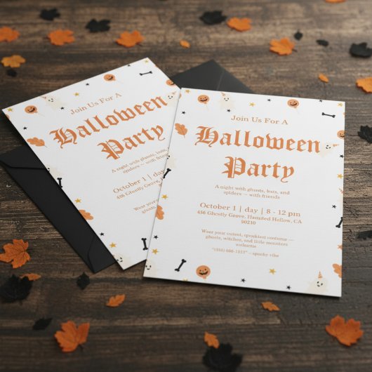 Spooky Halloween Uitnodiging - Spooky Party Invi