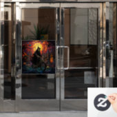 Spooky Halloween venster Cling Raamsticker (Kantoordeur)