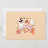 Spooky Halloween Verjaardag Foto 70s Retro  Kaart (Achterkant)