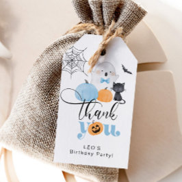Spooky Halloween verjaardag jongen bedankt Cadeaulabel