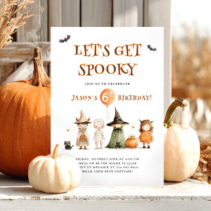 Spooky Halloween Verjaardag Kinder Party Invitatio Kaart