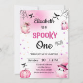 Spooky Halloween Verjaardag Meisje Kaart (Voorkant)