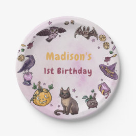 Spooky Halloween Verjaardag Papier Bord