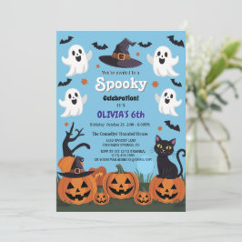 Spooky Halloween Verjaardagsfeest Kaart