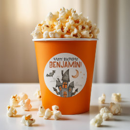 Spooky Halloween verjaardagsfeest Stickers