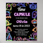 Spooky Halloween Verjaardagsfeest Tijd Capsule Tek Poster (Voorkant)