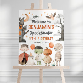 Spooky Halloween Verjaardagsfeest Welkomstbord Poster
