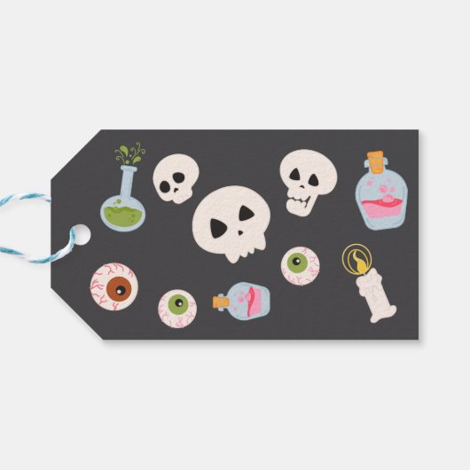 Spooky Halloween verjaardagsfeestje Cadeaulabel (Achterkant Horizontaal)