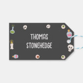 Spooky Halloween verjaardagsfeestje Cadeaulabel (Voorkant (Horizontaal))