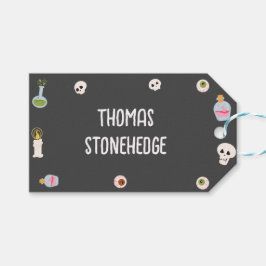 Spooky Halloween verjaardagsfeestje Cadeaulabel