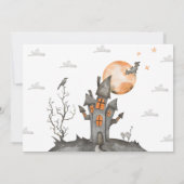 Spooky Halloween verjaardagsfeestje foto uitnodigi Kaart (Achterkant)