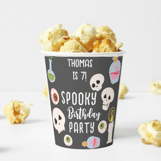 Spooky Halloween verjaardagsfeestje Papieren Bekers