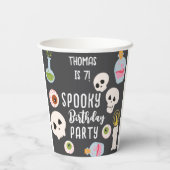 Spooky Halloween verjaardagsfeestje Papieren Bekers (Achterkant)