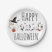 Spooky Halloween verjaardagsfeestje Papieren Bordje (Voorkant)