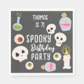 Spooky Halloween verjaardagsfeestje Servet (Voorkant)