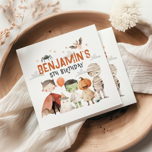 Spooky Halloween verjaardagsfeestje servetten