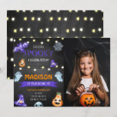 Spooky Halloween Verjaardagsfoto Kaart (Voorkant / Achterkant)
