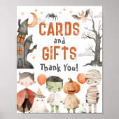 Spooky Halloween verjaardagskaarten en cadeaus tek Poster (Voorkant)