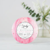 Spooky Halloween verjaardagsrecord roze pompoen Kaart (Staand voorkant)