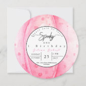 Spooky Halloween verjaardagsrecord roze pompoen Kaart (Voorkant)