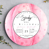 Spooky Halloween verjaardagsrecord roze pompoen Kaart