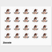 Spooky Halloween Vibe-heksen door Crazy Pet Ronde Sticker (Vel)