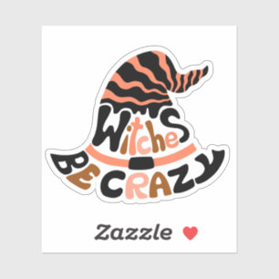 Spooky Halloween Vibe-heksen door Crazy Pet Sticker
