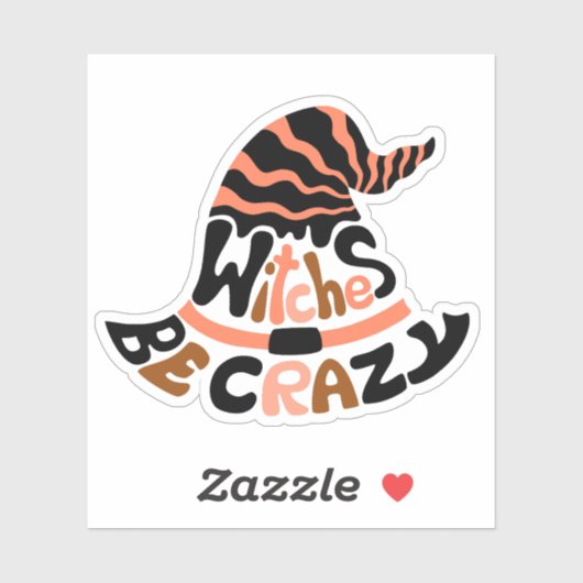 Spooky Halloween Vibe-heksen door Crazy Pet Sticker (Vel)