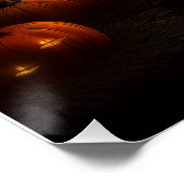 Spooky Halloween Village met Scare Crow Perfect Poster (Hoek)