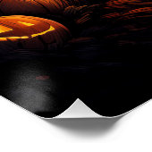 Spooky Halloween Village met truc voor verraders Perfect Poster (Hoek)