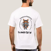 Spooky Halloween vleermuisdag in Vermomming zwart T-shirt (Achterkant)