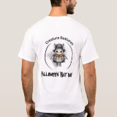Spooky Halloween vleermuisdag in Vermomming zwart T-shirt (Achterkant)