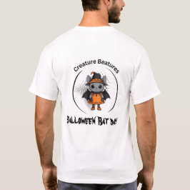 Spooky Halloween vleermuisdag in Vermomming zwart T-shirt