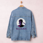 Spooky Halloween vleermuispatroon Denim Jacket (Hangar)