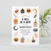 Spooky Halloween Volwassenen Kostuum & Cocktails P Kaart (Staand voorkant)