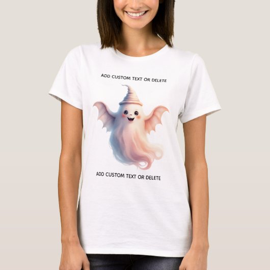 Spooky Halloween Vrouwen T-Shirt – Funny Ghost (Voorkant)