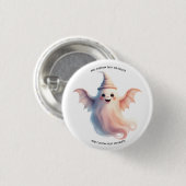 Spooky Halloween Vrouwen T-Shirt – Funny Ghost Ronde Button 3,2 Cm (Voorkant /achterkant)