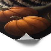 Spooky Halloween Wasbeer Illustratie Poster (Hoek)