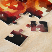 Spooky Halloween Waterverf Jigsaw Puzzel (Zijkant)