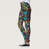 Spooky Halloween-wezens met een koel patroonontwer Leggings (Links)