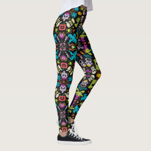 Spooky Halloween-wezens met een koel patroonontwer Leggings