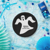 Spooky Halloween White Ghost Gezegde BOO! Papieren Bordje (Feest)