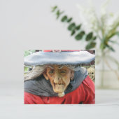 Spooky Halloween Witch Briefkaart (Staand voorkant)