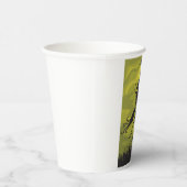 Spooky Halloween Witch Flying on Broomstick Papieren Bekers (Rechts)