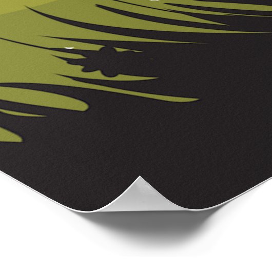 Spooky Halloween Witch Flying on Broomstick Poster (Hoek)