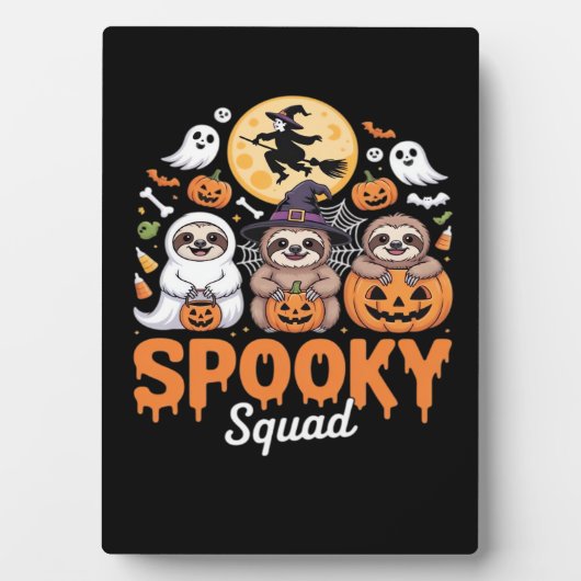 Spooky Halloween Witch Funny Horror Sloths Essenti Fotoplaat (voorkant)