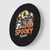 Spooky Halloween Witch Funny Horror Sloths Essenti Grote Klok (Hoek)